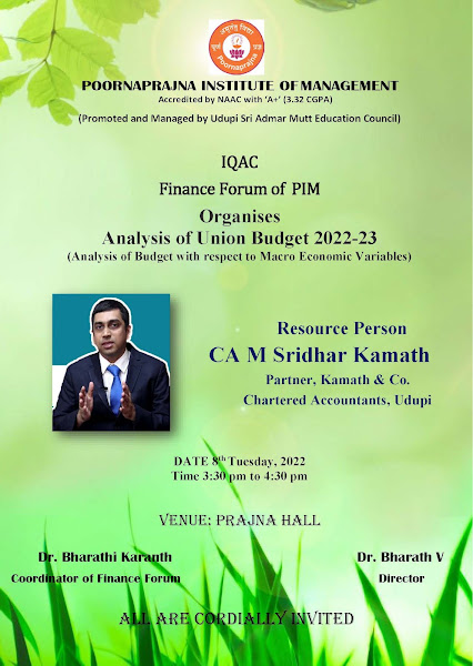 Industry-Academia Interaction : Analysis of Union Budget 22-23 by CA Sridhar Kamath